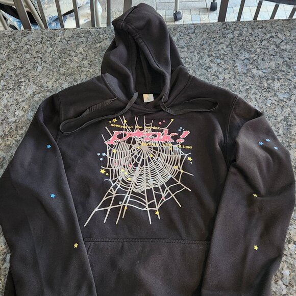 Sp5der 555 Black/Pink Hoodie